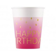 Glāze, Roza, Happy Birthday, 8 gb. (200 ml)