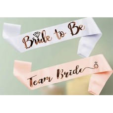 Lente, Bride to Be, Team Bride, Vēcmeitu ballite, Balts un roza, 1 gb, (80 cm)