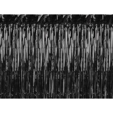 Dekoratīvie aizkari, Melns, (PartyDeco), (100x200 cm)