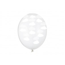 Lateksa balons ar zīmejumu, Caurspīdīgs ar makonis, (30 cm)