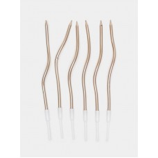Sveces, Rozā zelts, Viļņainas, 6 gab, (15 cm)