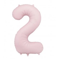 Цифра 2, Розовая, Матовая, (86 см)