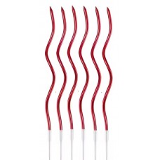 Sveces, Viļņainas, Sarkani, 6 gab, (15cm)