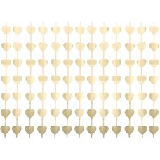 Dekoratīvie aizkari, Zelts matēts, Sirds, (100x200 cm)