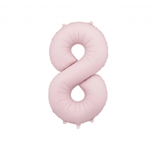 Цифра 8, Розовая, Матовая, (86 см)
