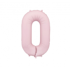 Цифра 0, Розовая, Матовая, (86 см)