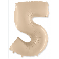 Цифра 5, Светло-бежевый, (102 см)