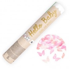 Хлопушка, Boy or Girl, Розовые бабочки, (20 см)