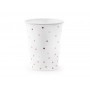 Glazes, Baltie ar rozā zelts punktiem, 6 gb, (260 ml)