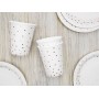 Glazes, Baltie ar rozā zelts punktiem, 6 gb, (260 ml)