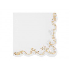 Salvetes, Baltie ar dekoru, 12 gb, (33x33 cm)
