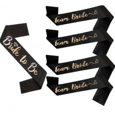 Lente, Bride to Be, Team Bride, Melns, 1 gb, (80 cm)