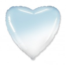 Сердце, Голубое, Градиент, (46 см)