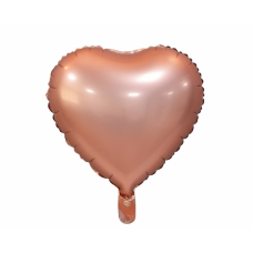 Сердце, Матовое, Розовое золотое, (46 см)