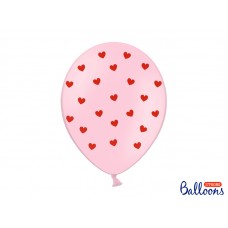Lateksa balons, Sirdis, Rozā, (30 cm)