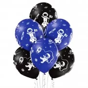 Lateksa balons ar zīmejumu, Kosmos, (30 cm)