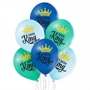 Lateksa balons ar zīmejumu, Little King, (30 cm)