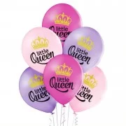 Lateksa balons ar zīmejumu, Little Queen, (30 cm)