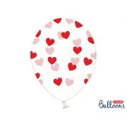 Lateksa balons, Sirds, Crystal Clear, (30 cm)